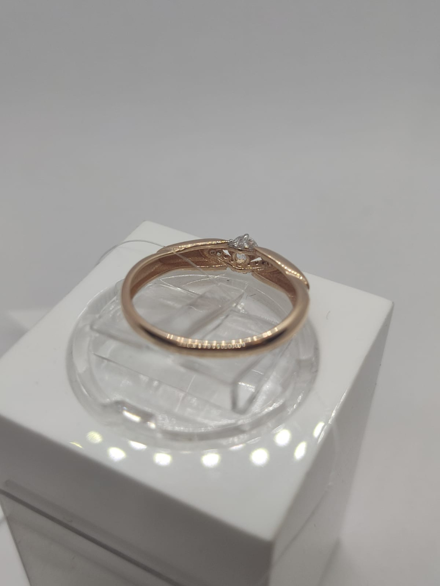 КОЛЬЦО С КАМНЯМИ (Au 585)