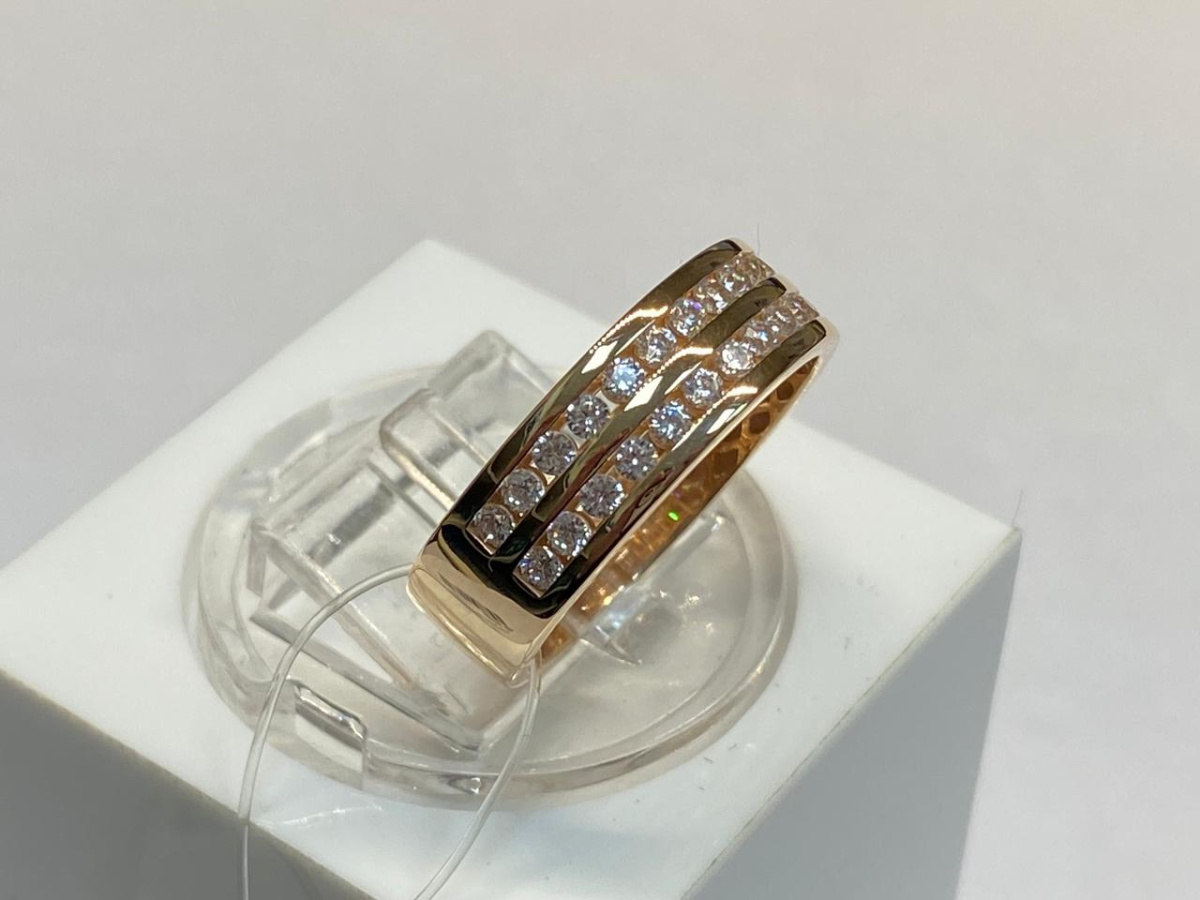 КОЛЬЦО С КАМНЯМИ (Au 585)