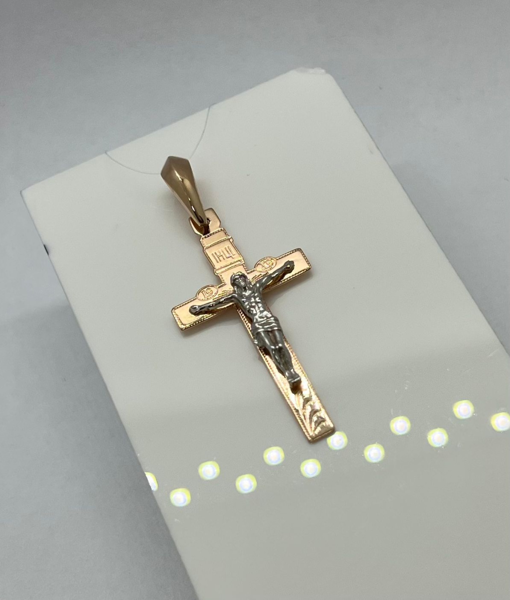 ПОДВЕСКА КРЕСТ без камня (Au 585)
