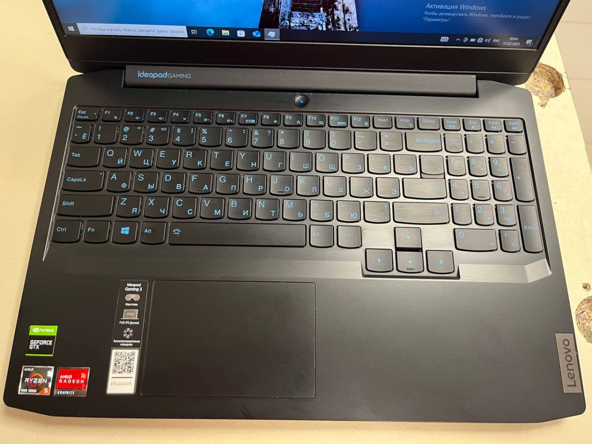 Ноутбук Lenovo IdeaPad Gaming 3 15ARH05; Ryzen 5 4600H, GeForce GTX 1650, 8 Гб, 512 GB, Нет