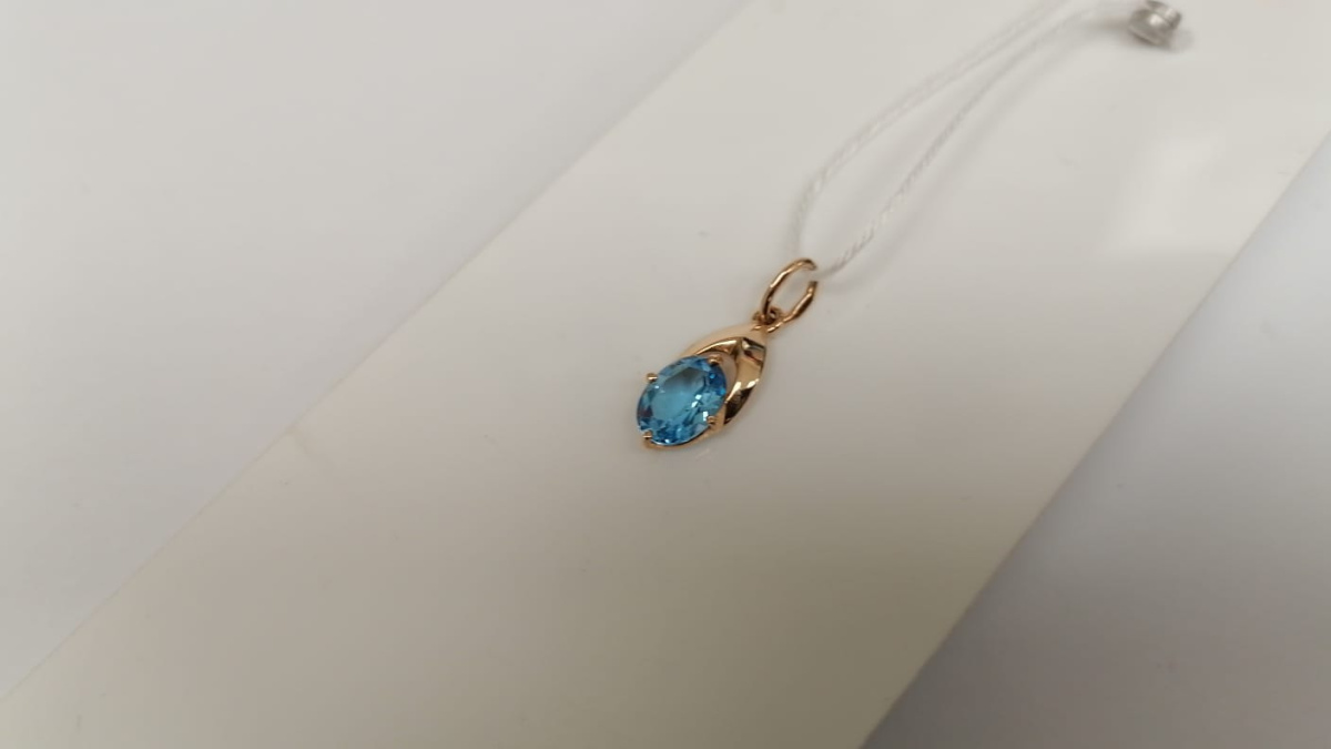 ПОДКМ585 ПОДВЕСКА С КАМНЕМ (Au 585)