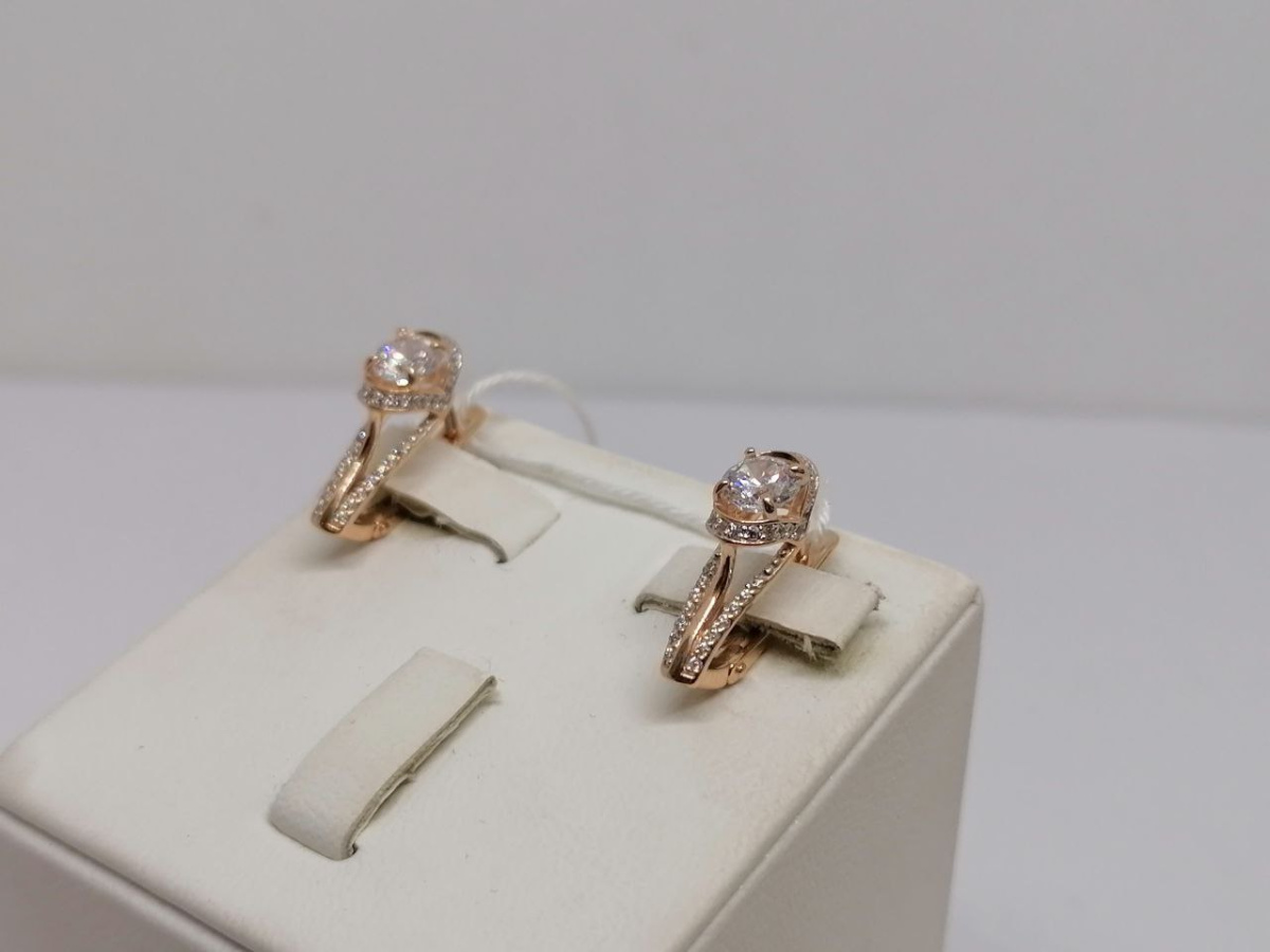 СКМИ585 СЕРЬГИ С КАМНЯМИ (Au 585)