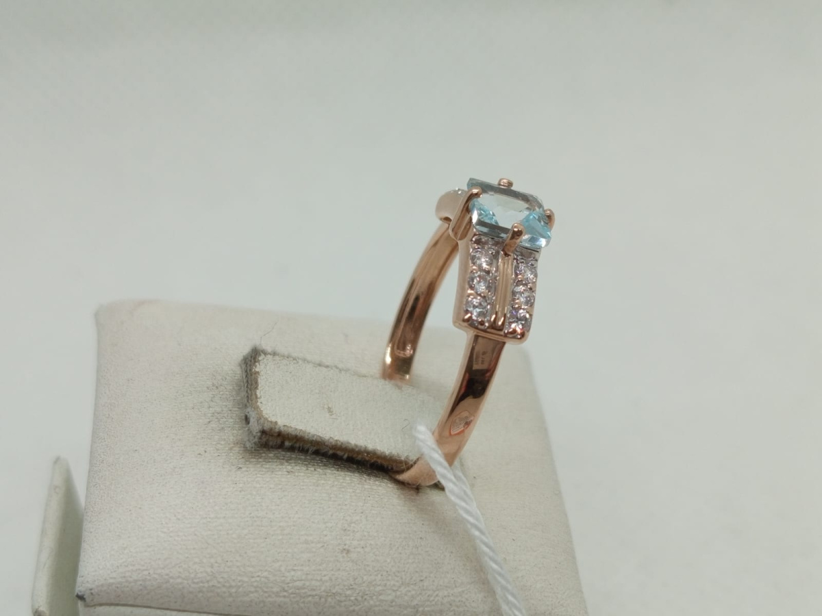 КОЛЬЦО С КАМНЯМИ (Au 585)