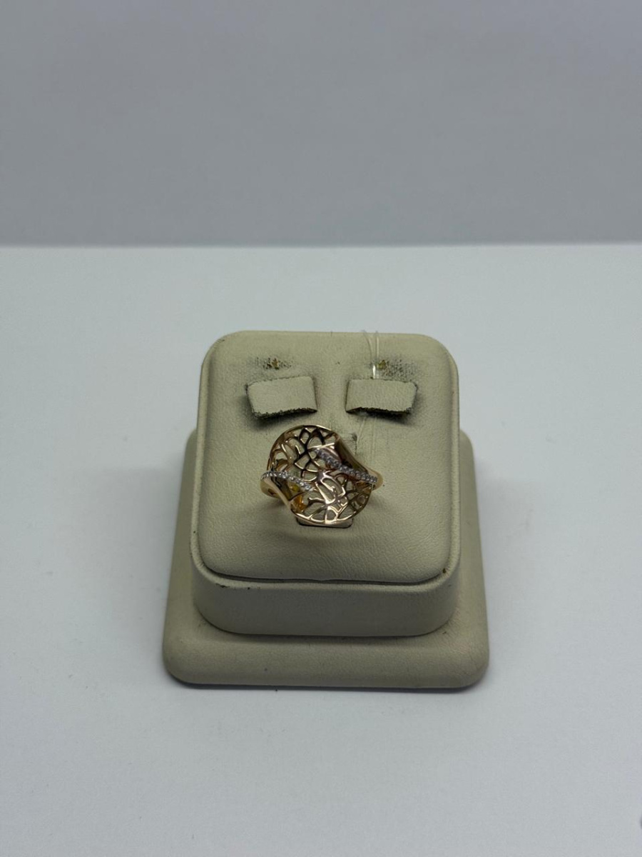 КОЛЬЦО С КАМНЯМИ (Au 585)