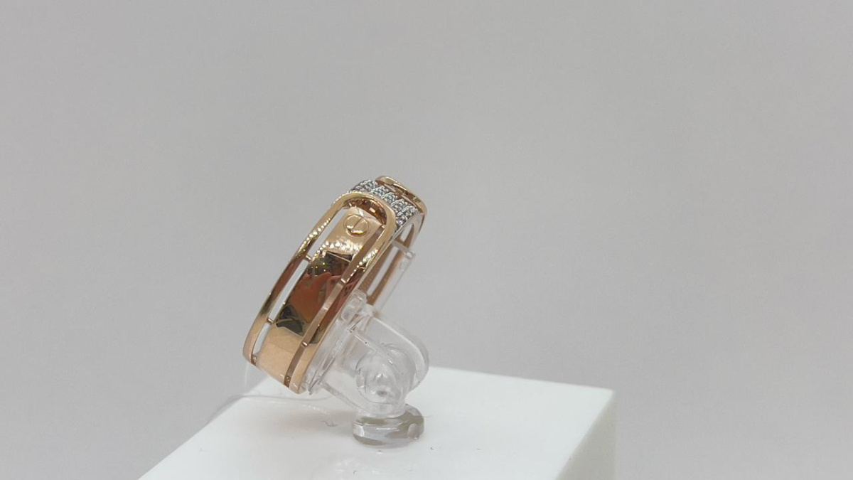 КОЛЬЦО С КАМНЯМИ (Au 585)