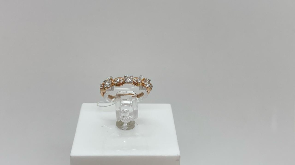 КОЛЬЦО С КАМНЯМИ (Au 585)