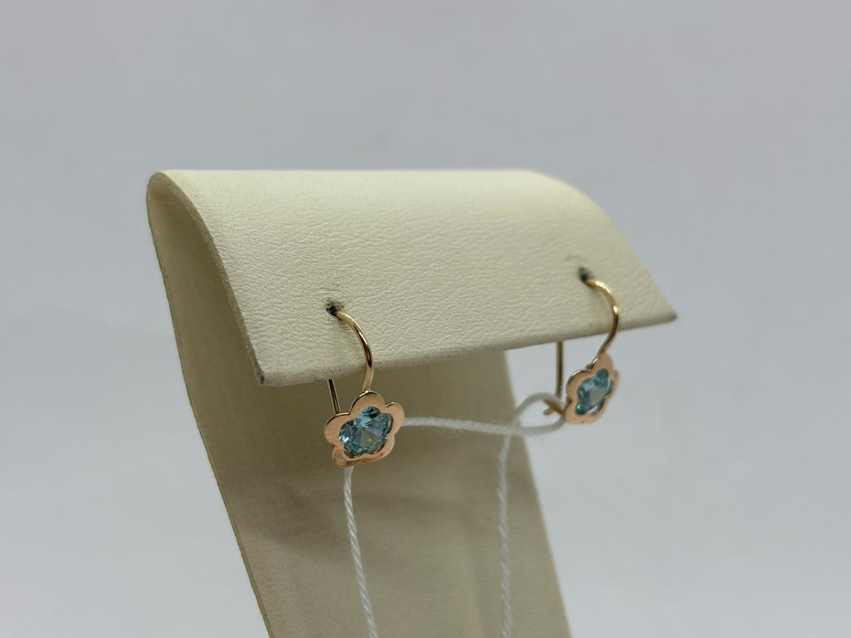 СЕРЬГИ С КАМНЕМ (Au 585)