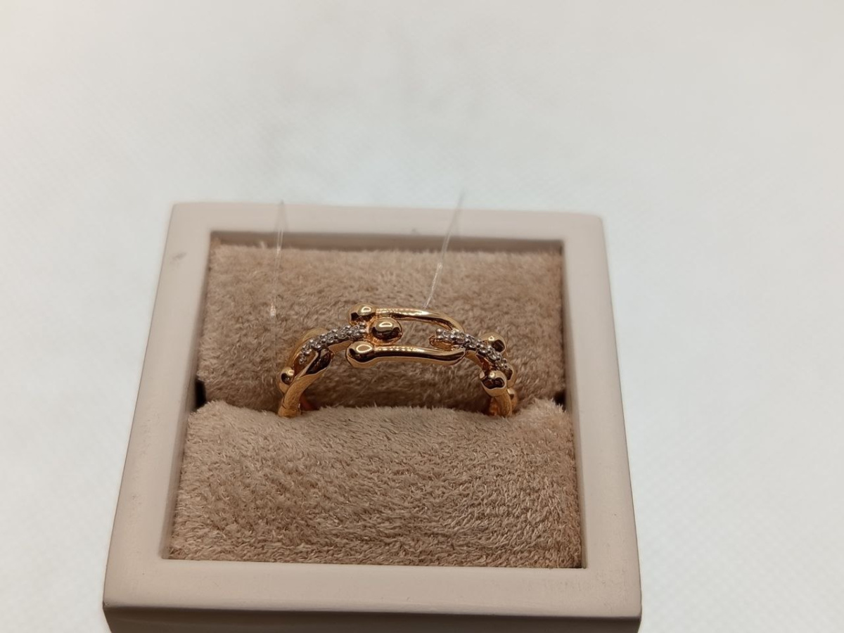 КОЛЬЦО С КАМНЯМИ (Au 585)