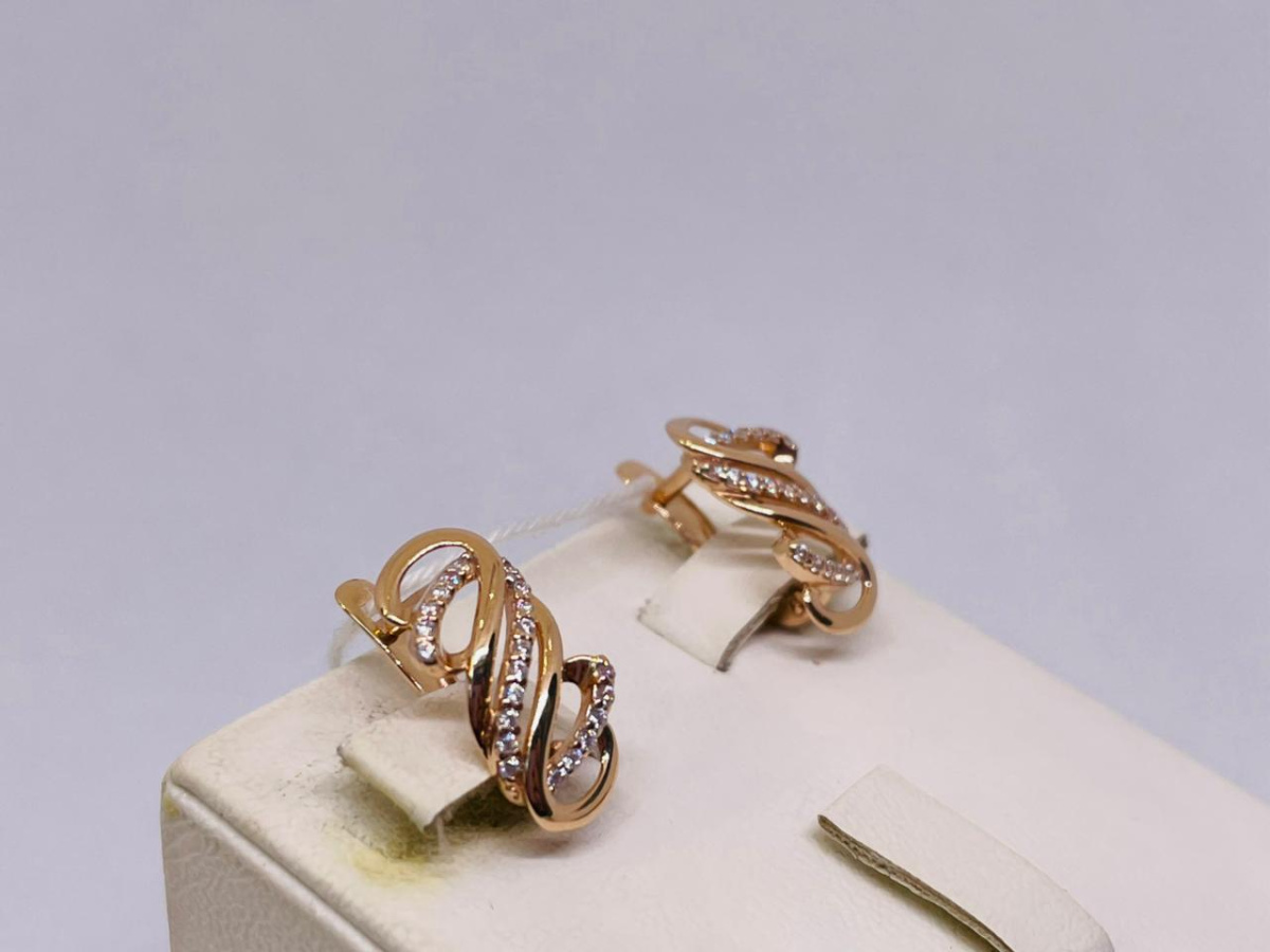 СЕРЬГИ С КАМНЯМИ (Au 585)