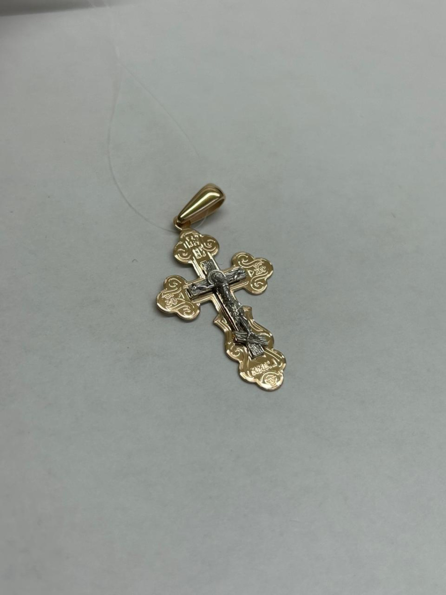 ПОДВЕСКА КРЕСТ без камня (Au 585)