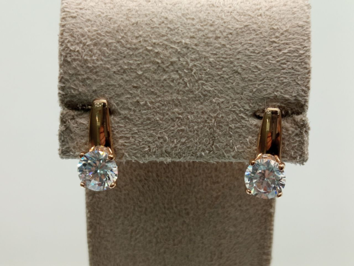 СЕРЬГИ С КАМНЕМ (Au 585)