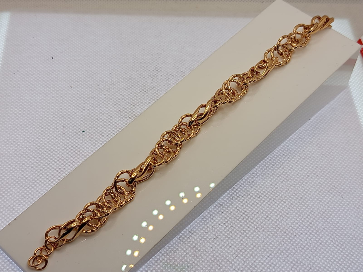 БРАСЛЕТ ПУСТОТЕЛЫЙ Фантазия (Au 585)