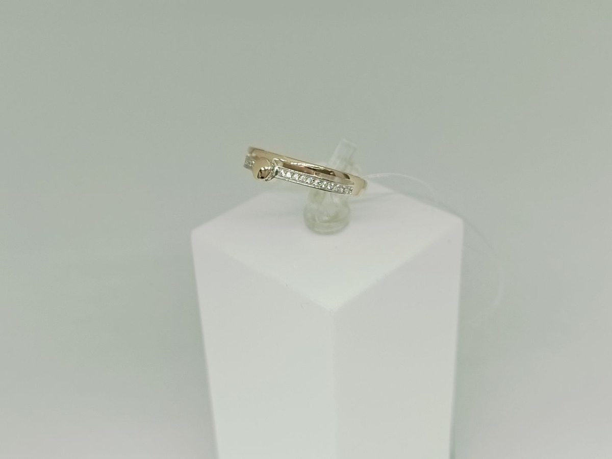 КОЛЬЦО С КАМНЯМИ (Au 585)