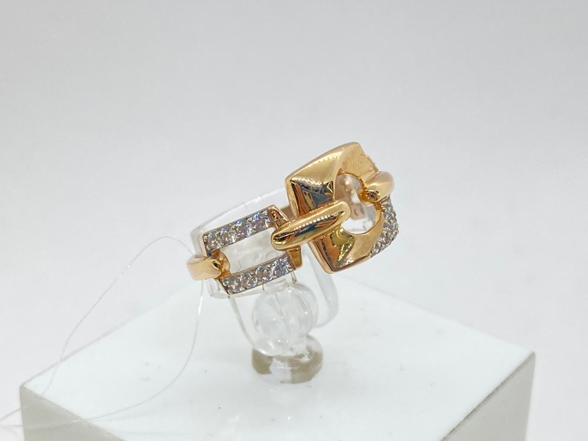 КОЛЬЦО С КАМНЯМИ (Au 585)