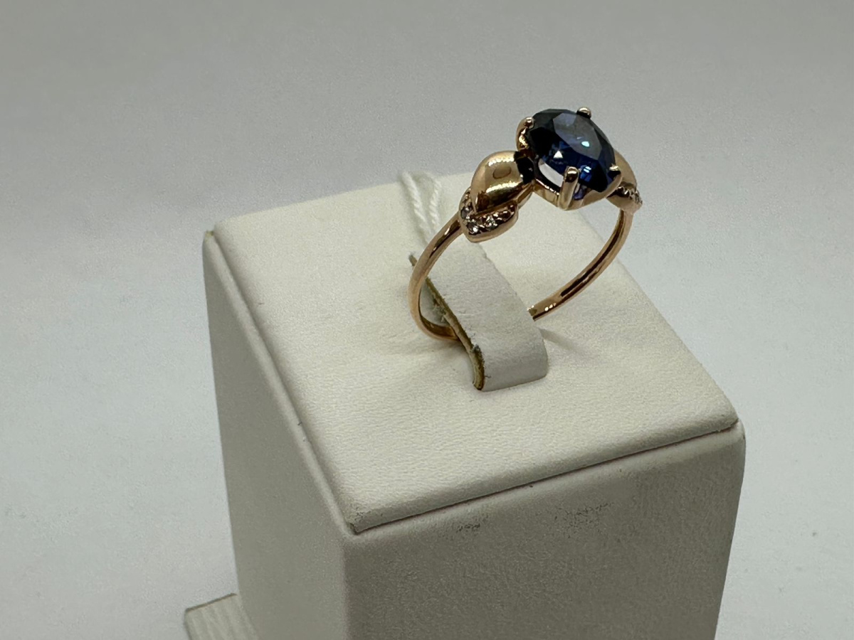 КОЛЬЦО С КАМНЯМИ (Au 585)