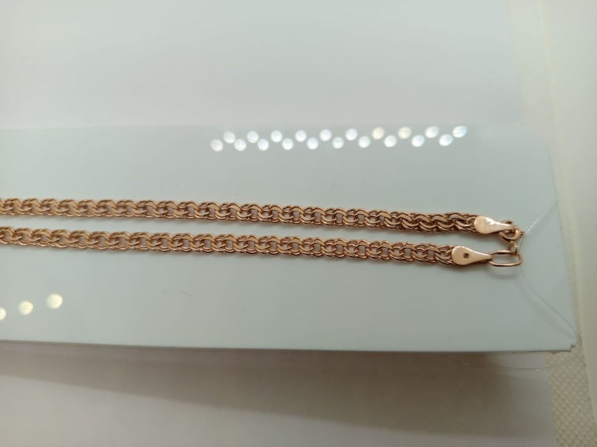 570005021 ЦЕПЬ ПУСТОТЕЛАЯ Бисмарк (Au 585)