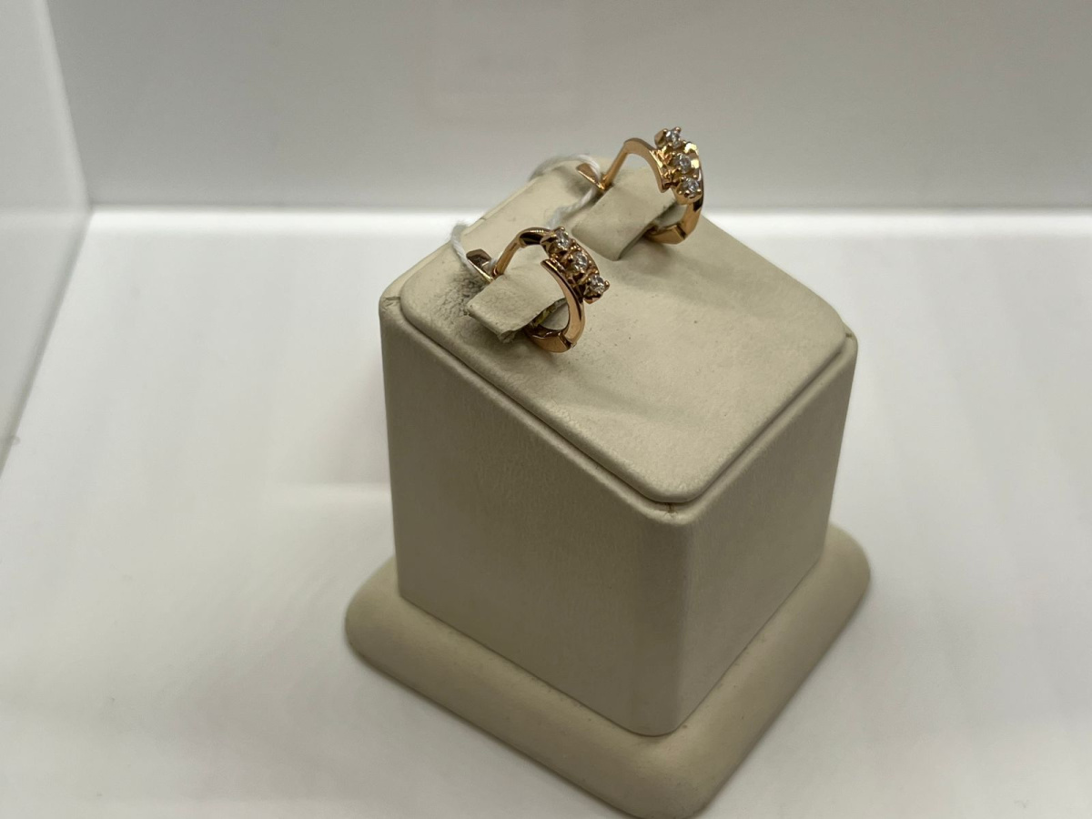 СКМИ585 СЕРЬГИ С КАМНЯМИ (Au 585)