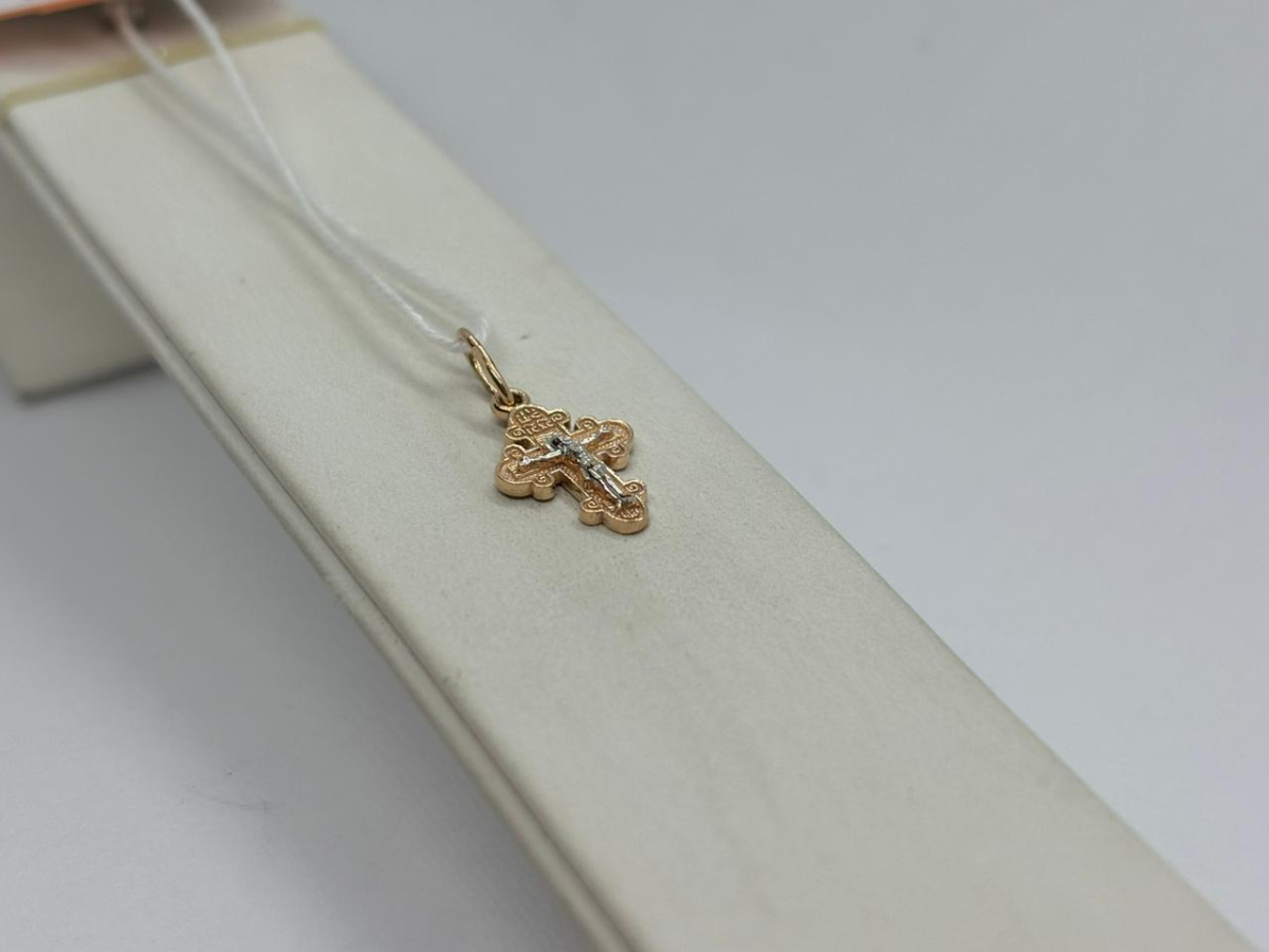 ПОДКБК585 ПОДВЕСКА КРЕСТ БЕЗ КАМНЯ (Au 585)