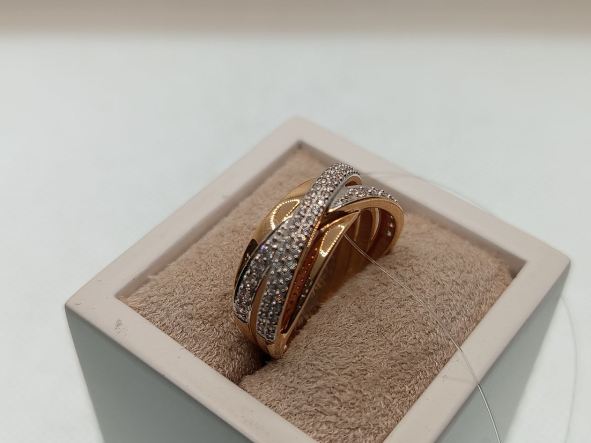 КОЛЬЦО С КАМНЯМИ (Au 585)