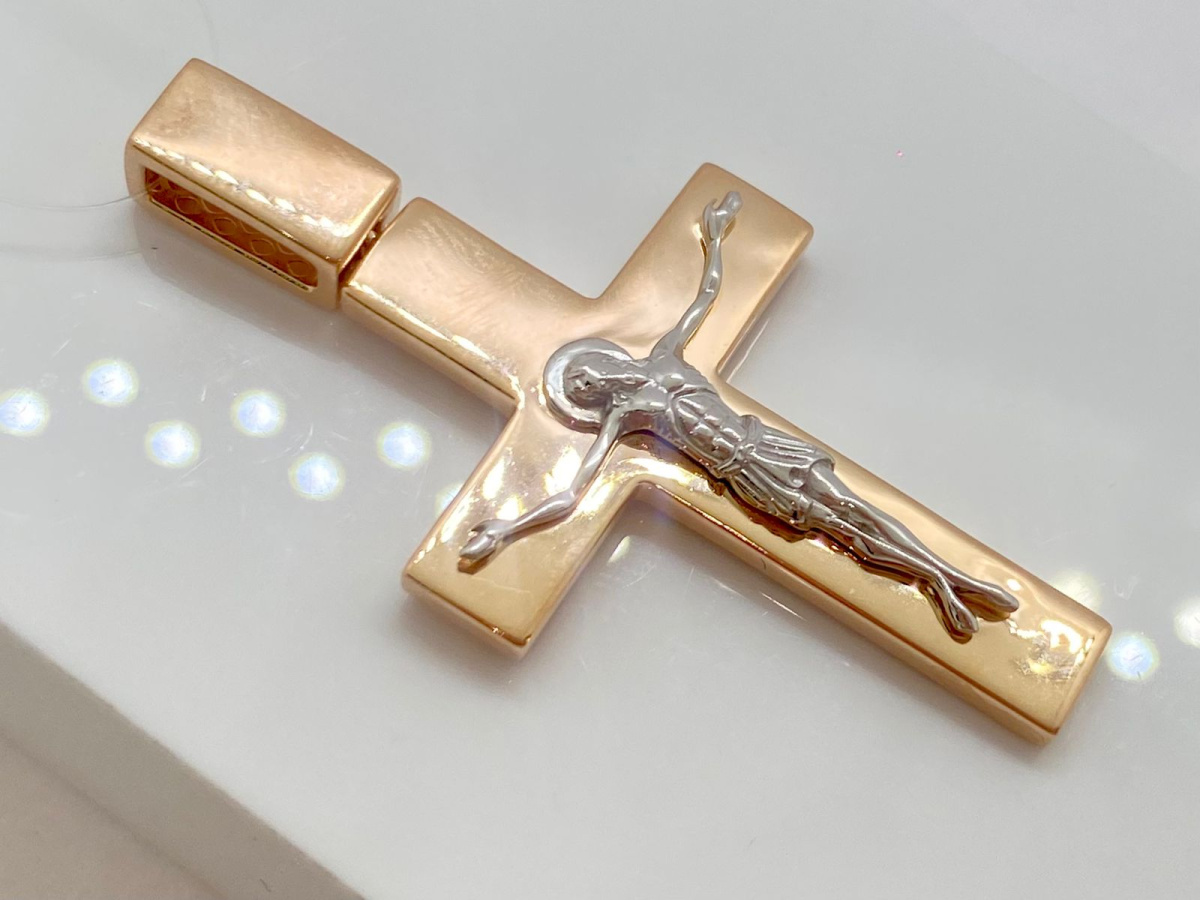 ПОДВЕСКА КРЕСТ без камня (Au 585)