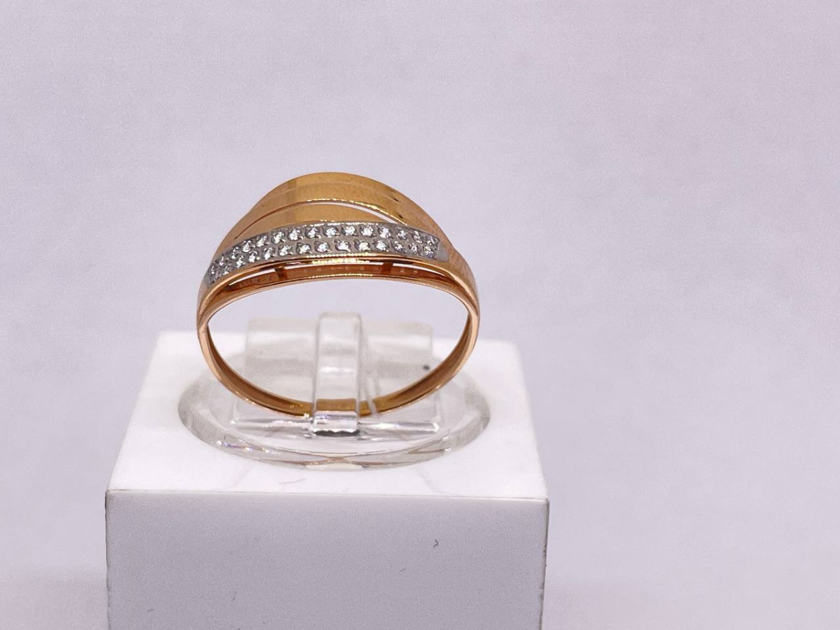 КОЛЬЦО С КАМНЯМИ (Au 585)