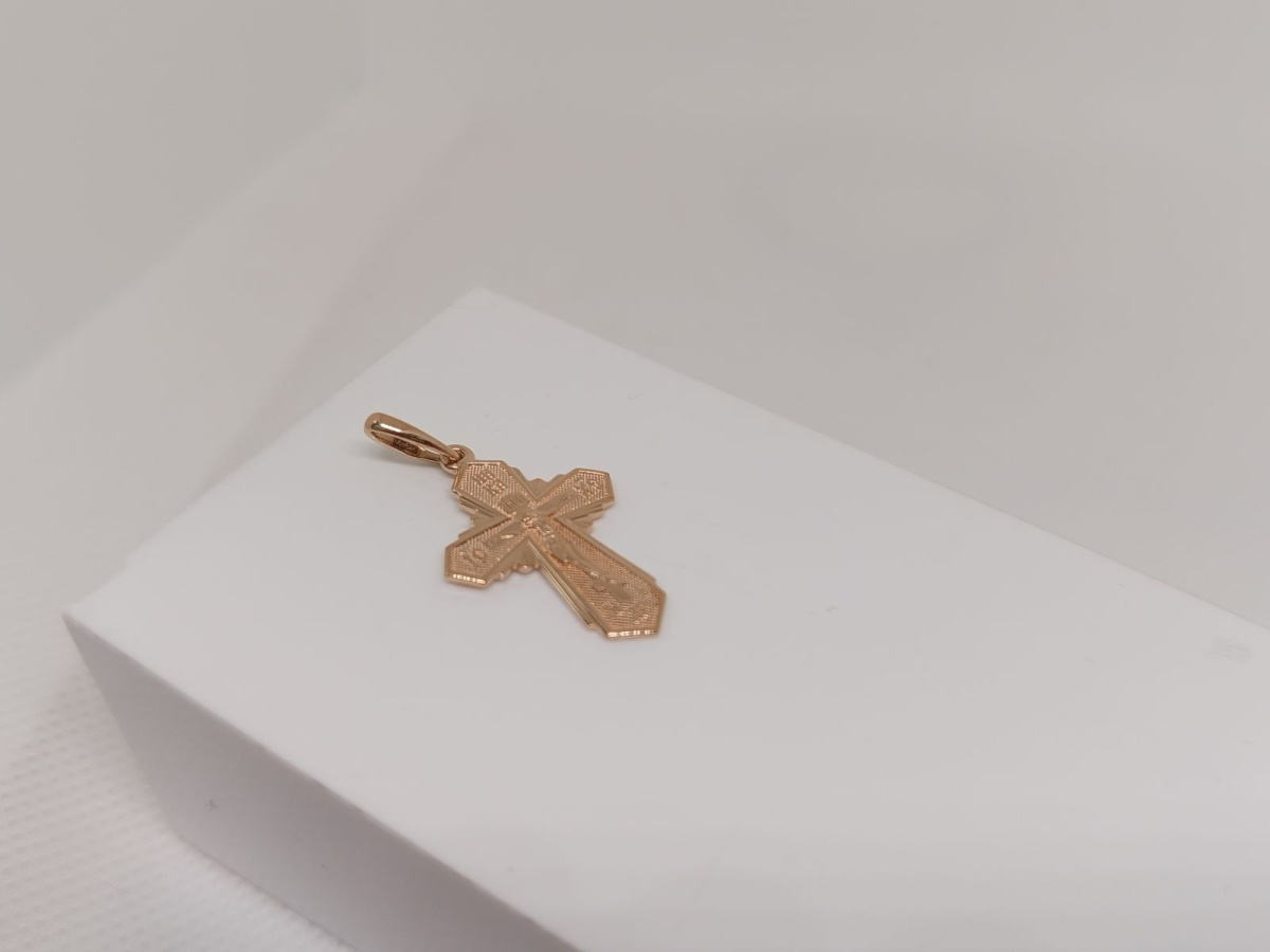 ПОДКБК585 ПОДВЕСКА КРЕСТ БЕЗ КАМНЯ (Au 585)