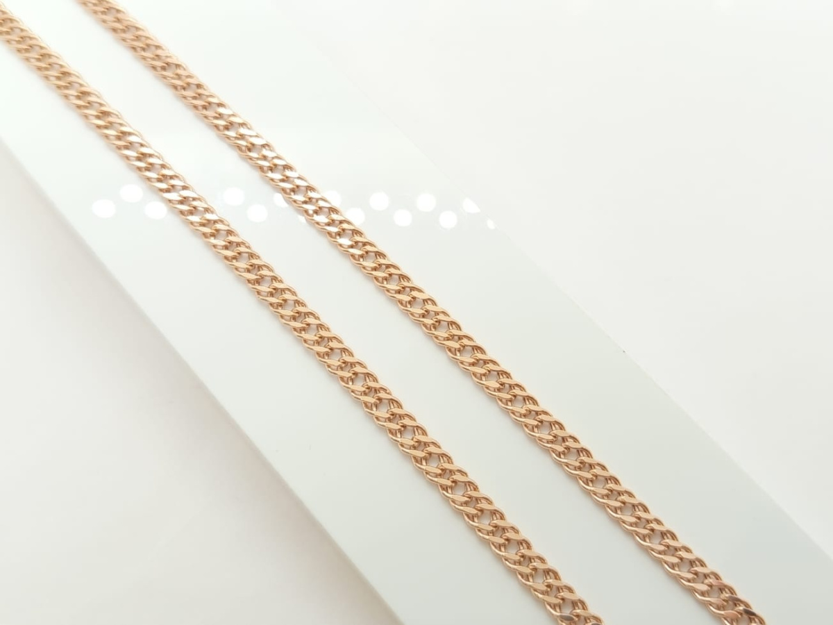 ЦЕПЬ ПУСТОТЕЛАЯ Ромб двойной (Au 585)