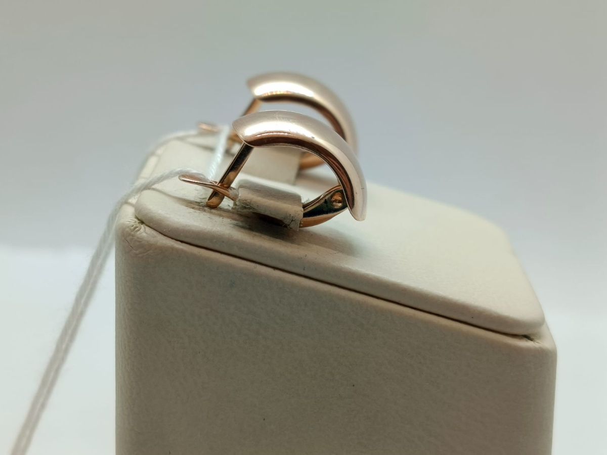 СБКМ585 СЕРЬГИ БЕЗ КАМНЯ (Au 585)