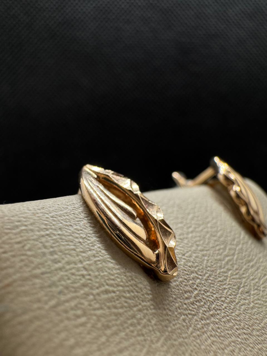 СБКМ585 СЕРЬГИ БЕЗ КАМНЯ (Au 585)