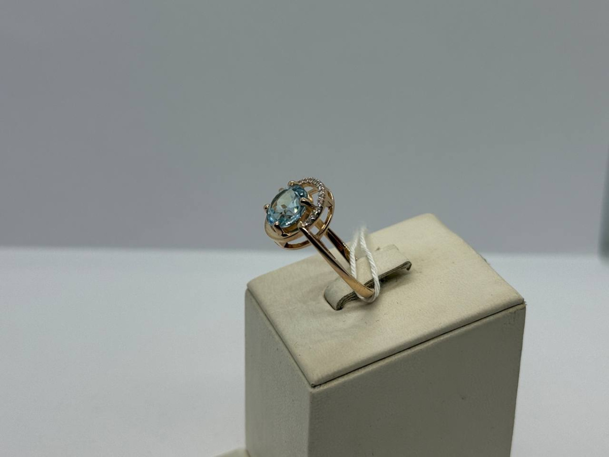 КОЛЬЦО С КАМНЯМИ (Au 585)