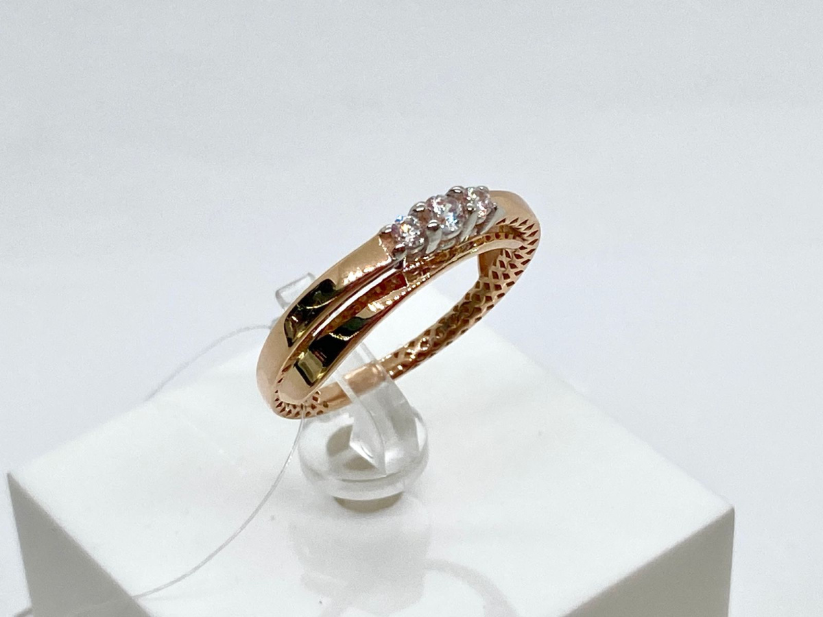 КОЛЬЦО С КАМНЯМИ (Au 585)