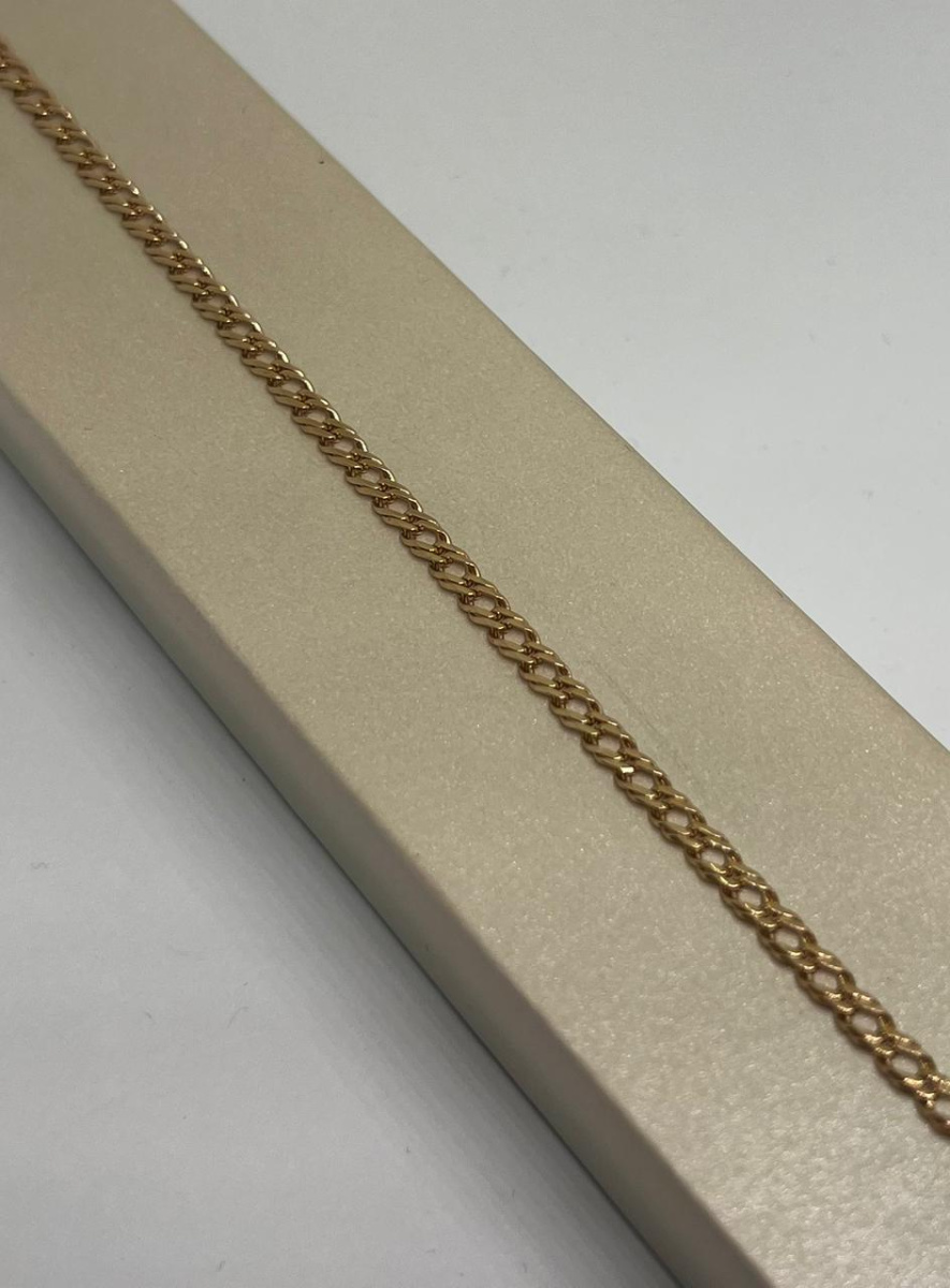 БРАСЛЕТ ПОЛНОВЕСНЫЙ Ромб двойной Au 585