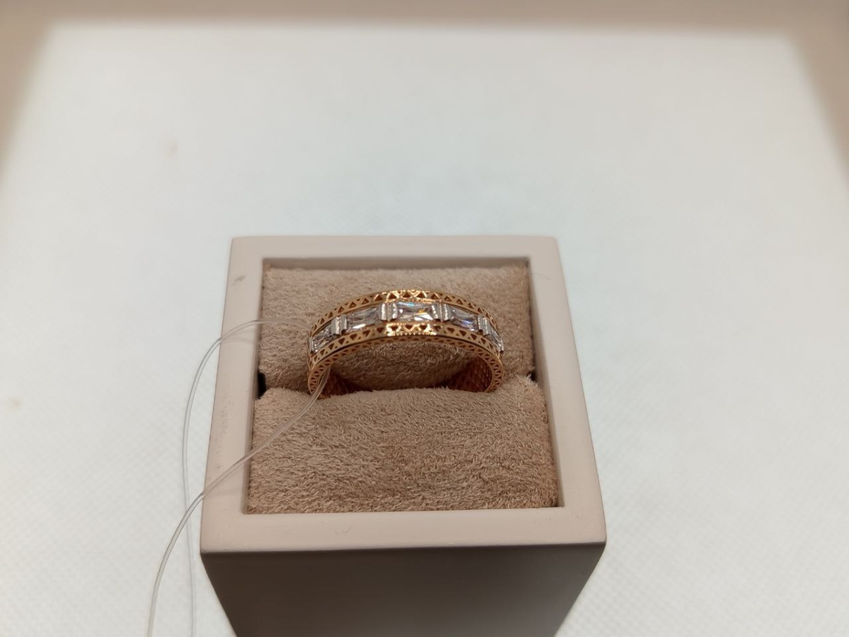 КОЛЬЦО С КАМНЯМИ (Au 585)
