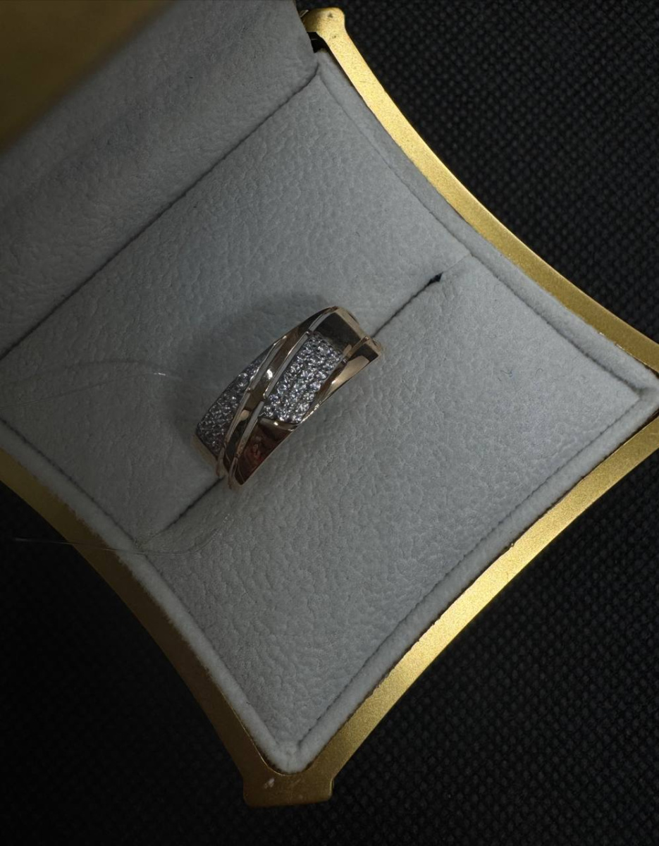 КОЛЬЦО С КАМНЯМИ (Au 585)