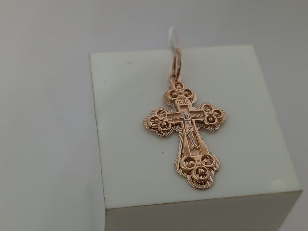 ПОДВЕСКА КРЕСТ БЕЗ КАМНЯ (Au 585)