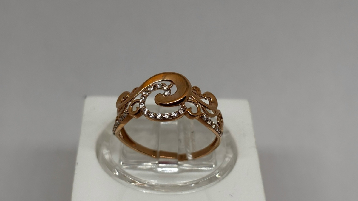 КОЛЬЦО С КАМНЯМИ (Au 585)