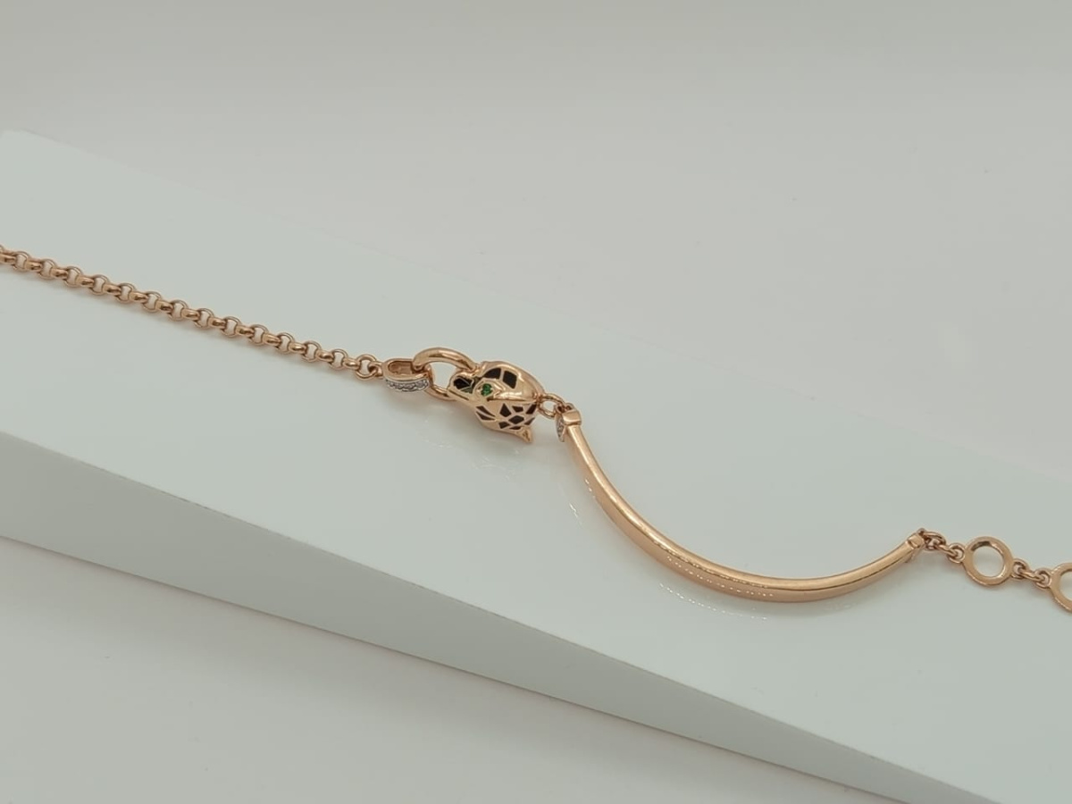 БРАСЛЕТ ФАНТАЗИЯ с камнями (Au 585)