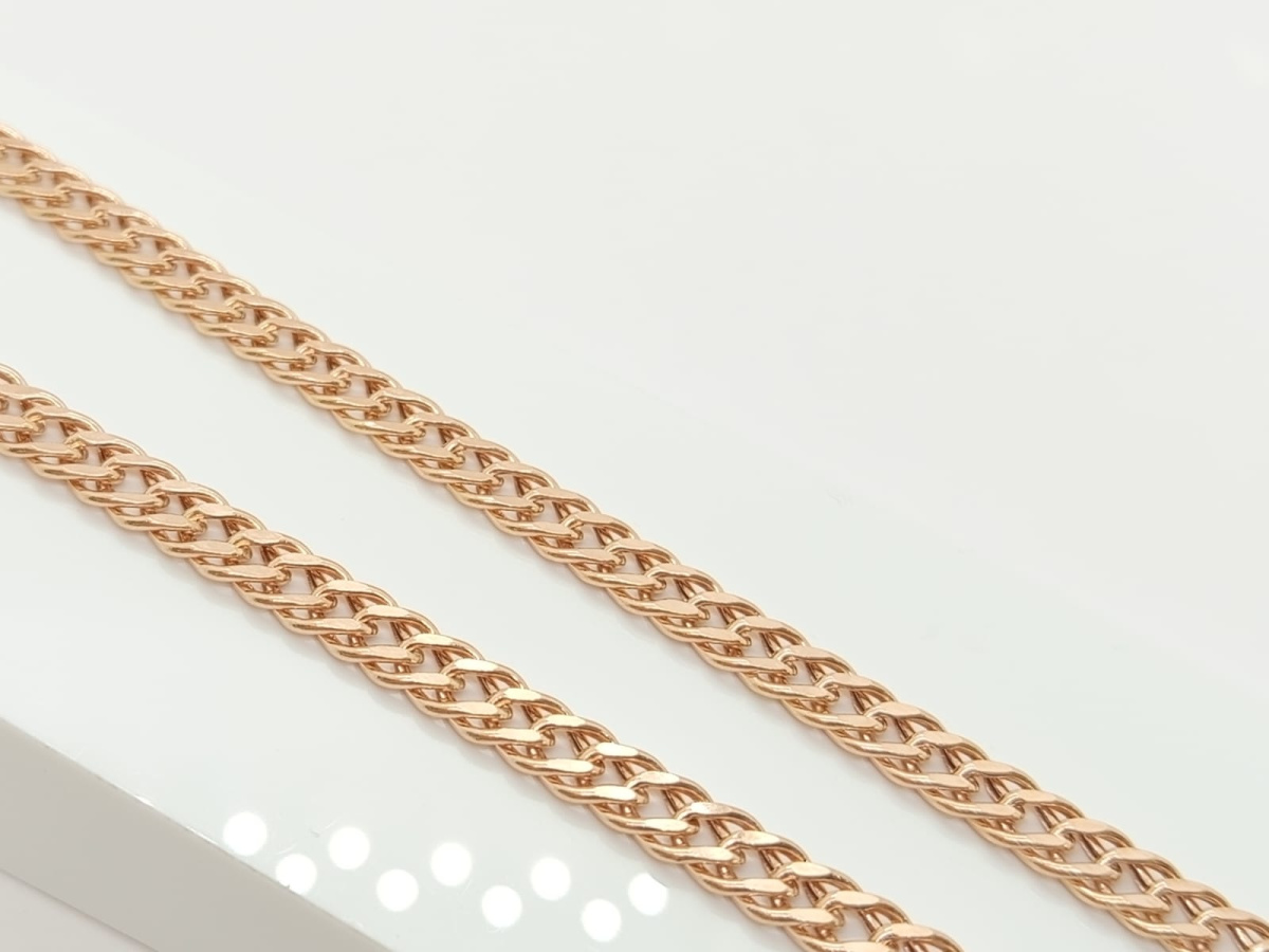 8100154П-50 ЦЕПЬ ПУСТОТЕЛАЯ Ромб двойной (Au 585)