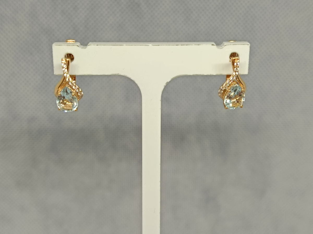 СЕРЬГИ С КАМНЯМИ (Au 585)