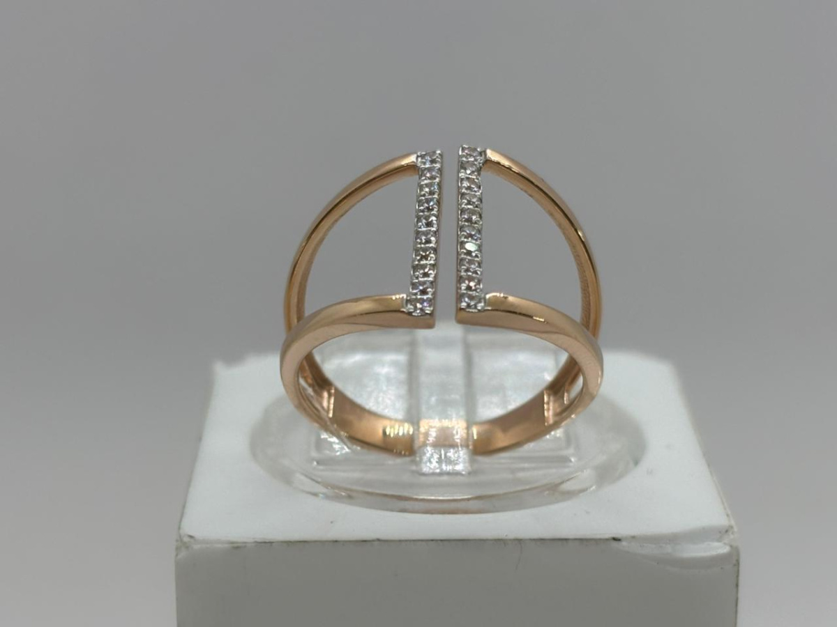 КОЛЬЦО С КАМНЯМИ (Au 585)