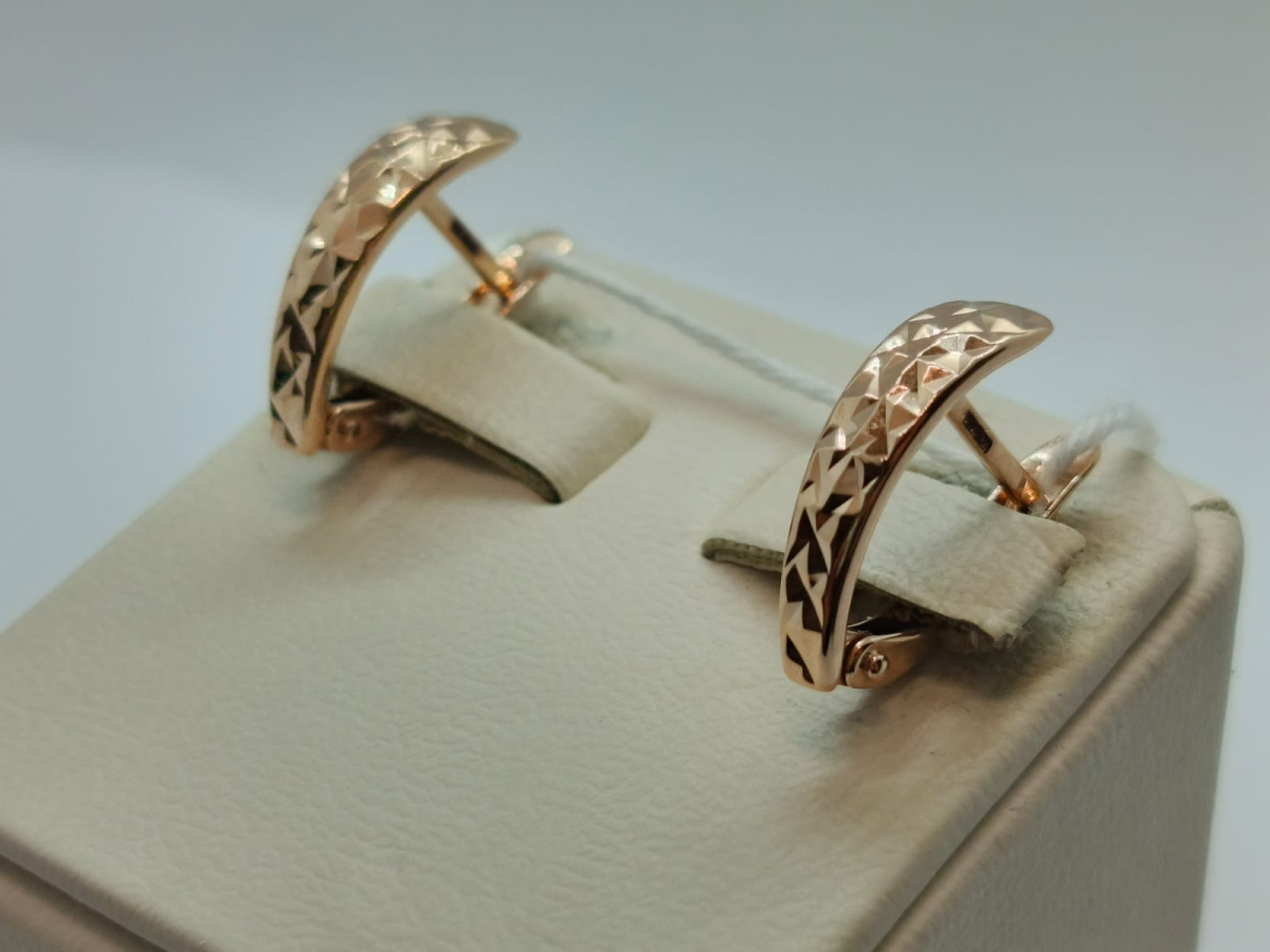 СБКМ585 СЕРЬГИ БЕЗ КАМНЯ (Au 585)