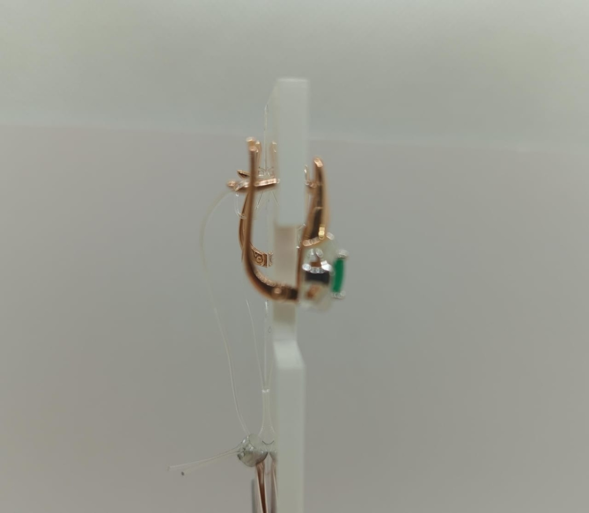 СЕРЬГИ Бриллиант, изумруд (Au 585)