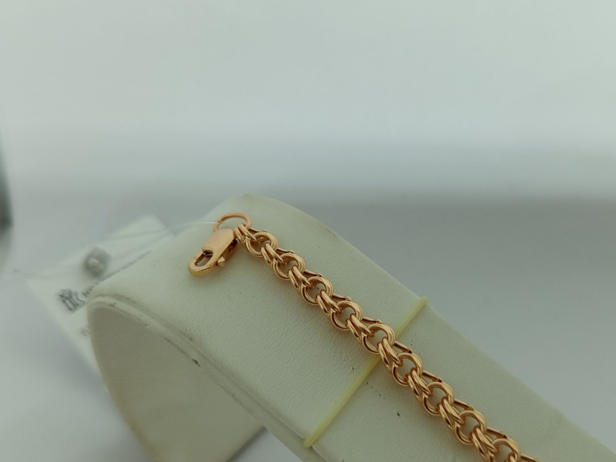 БРАСЛЕТ ПУСТОТЕЛЫЙ Бисмарк (Au 585)