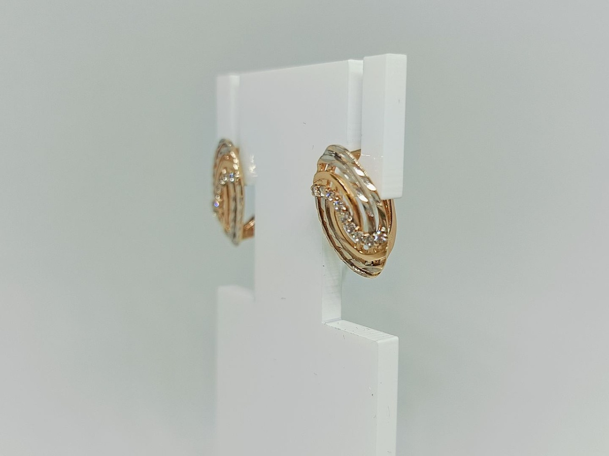 СКМИ585 СЕРЬГИ С КАМНЯМИ (Au 585)