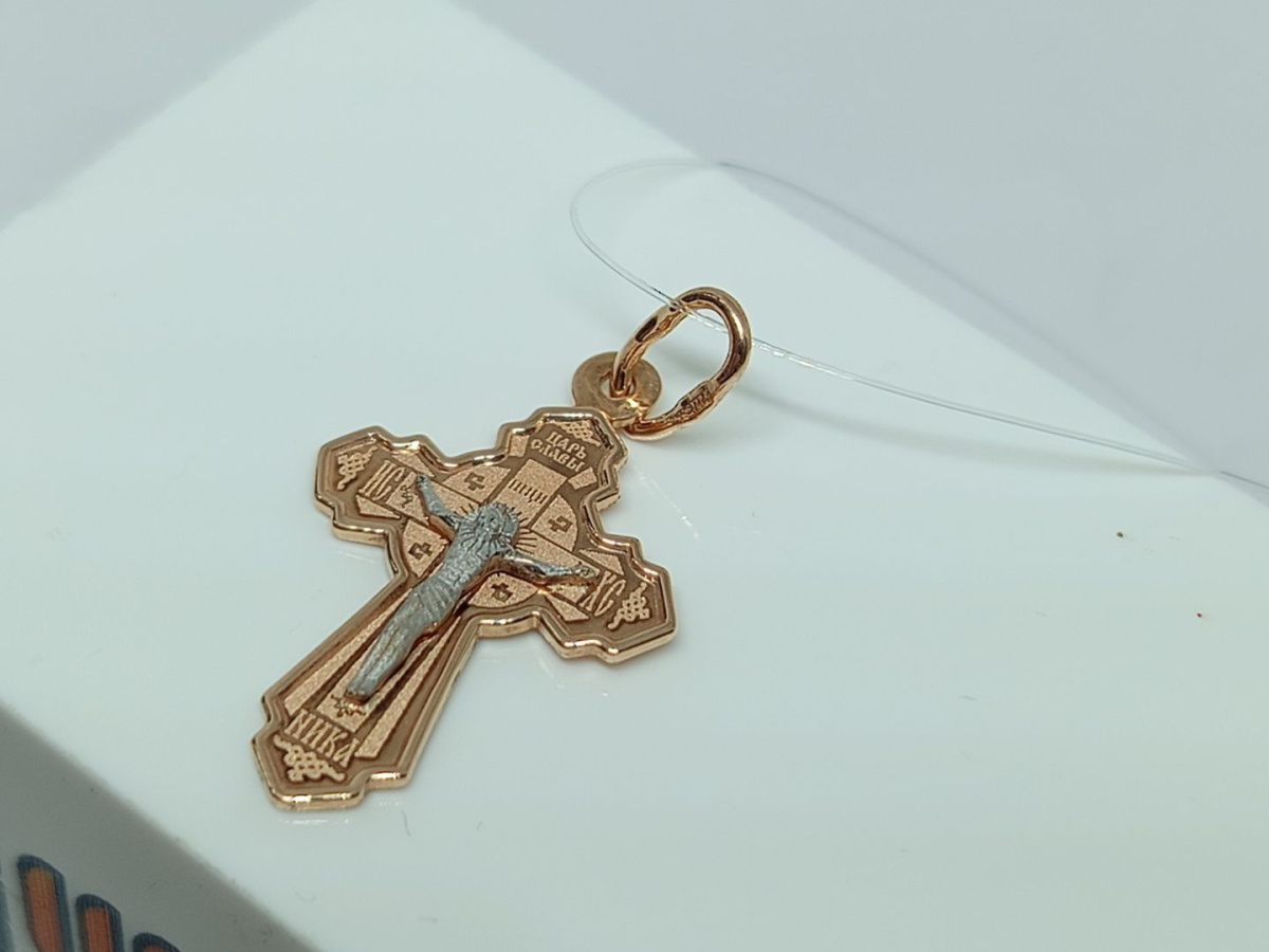 ПОДВЕСКА КРЕСТ без камня (Au 585)