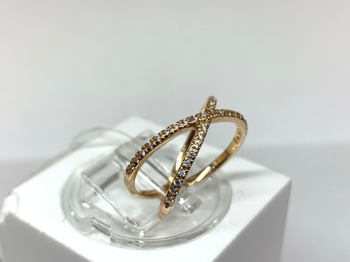 КОЛЬЦО С КАМНЯМИ (Au 585)