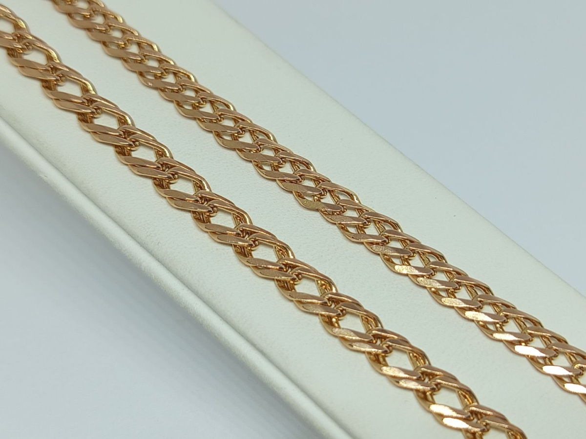 ЦЕПЬ ПОЛНОВЕСНАЯ Ромб двойной (Au 585)