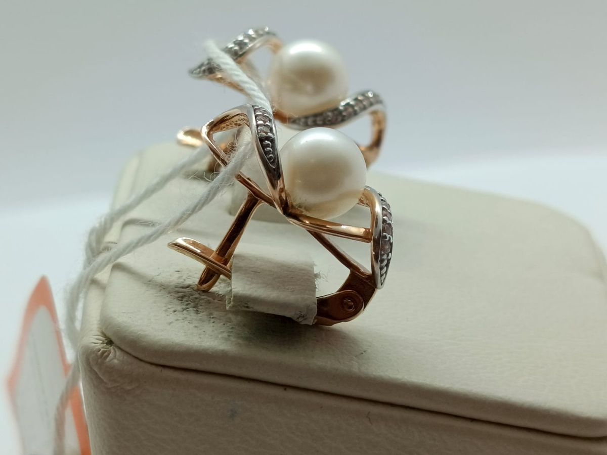 СКМИ585 СЕРЬГИ С КАМНЯМИ (Au 585)