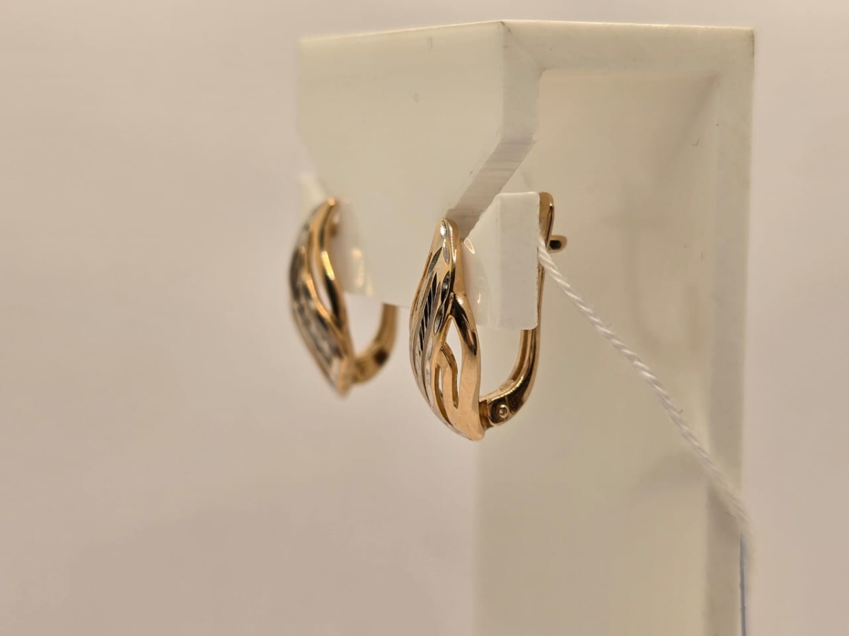 СБКМ585 СЕРЬГИ БЕЗ КАМНЯ (Au 585)