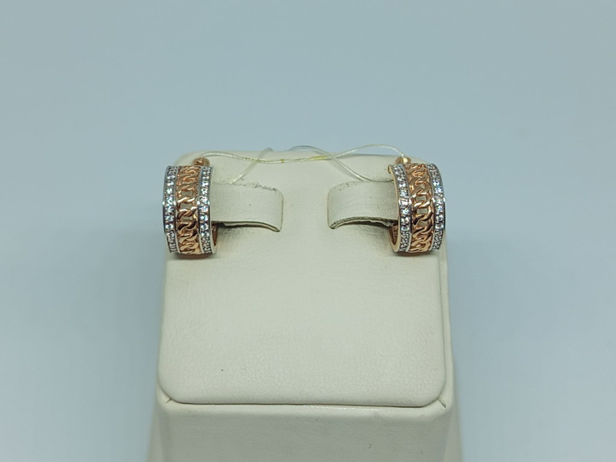 с5011 СЕРЬГИ С КАМНЯМИ (Au 585)